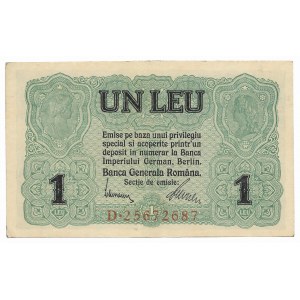 Romania, 1 leu (1917)