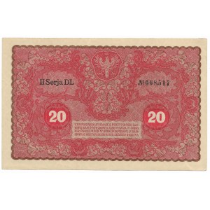 20 Polish marks 1919, 2nd series DL
