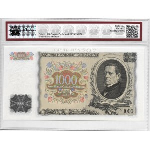 Czechosłowacja, 1000 Korun 1934 Specimen PCG 61