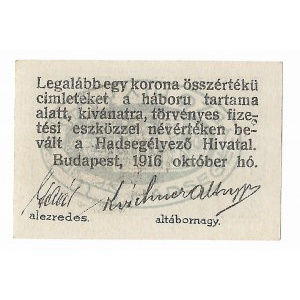 Węgry, 6 Filler 1916