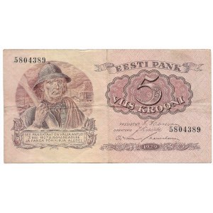 Estonia, 5 krooni 1929
