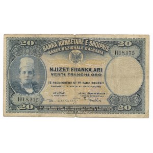 Albania, 20 Franga ari 1926