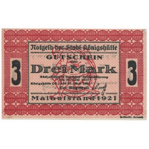 Królewska Huta (Chorzów), Wykaz wartościowy, 3 marki, Powstanie majowe 1921