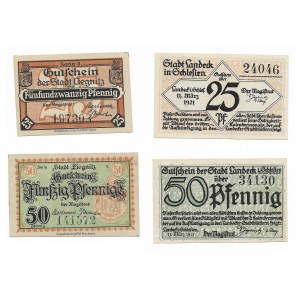 Set of notgelds 4 pieces - Legnica, Ladek Zdrój