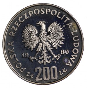200 złotych 1980, Lake Placid - ze zniczem