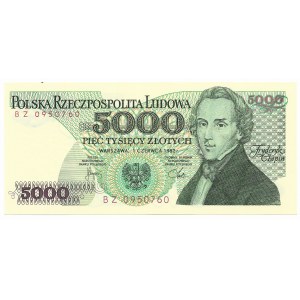 5,000 zloty 1982, series BZ