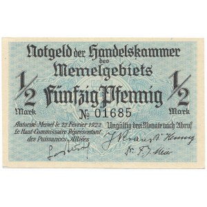 Litwa, Memel (Kłajpeda) 1/2 marki 1922