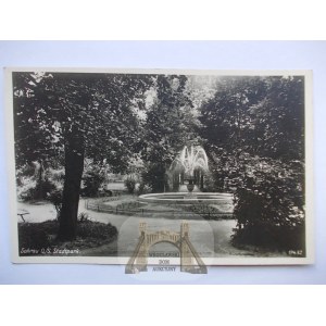 Żory. Park, fontanna ok. 1935