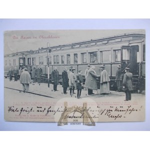 Radzionków, dworzec, przyjazd Kaisera 1901