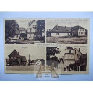 Żużela k. Krapkowice, szkoła, pałac, 4 widoki 1938