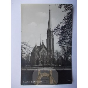 Wrocław, Breslau, kościół Lutra, zdjęciowa ok. 1930
