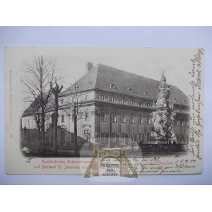 Wrocław, Breslau, Ostrów Tumski, dawny sierociniec, pomnik 1900