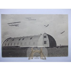 Legnica, Liegnitz, lotnisko, hala, samoloty 1918