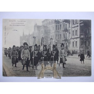 Legnica, Liegnitz, Dovestrasse, parada wojskowa 1907