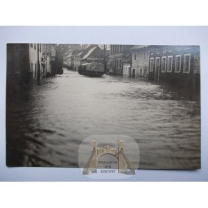 Gryfów Śląski, Greiffenberg, powódź, zdjęciowa, 1930