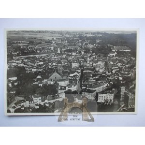 Żagań, Sagan, panorama lotnicza 1933
