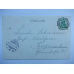 Lubrza k. Świebodzin, Liebenau, litografia, browar, młyn, hotel 1902