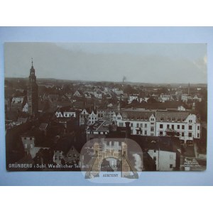 Zielona Góra, Grunberg, panorama, zachodnia strona, zdjęciowa 1910