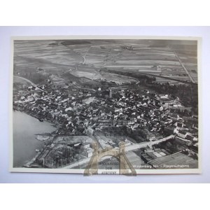 Dobiegniew, Woldenberg, panorama lotnicza ok.1935