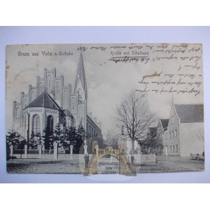 Witnica, Vietz, kościół, szkoła 1910