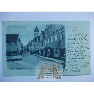 Kożuchów, Freystadt, Kirchstrasse, księżycówka 1899