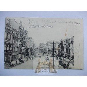 Poznań, rynek, strona południowa 1904