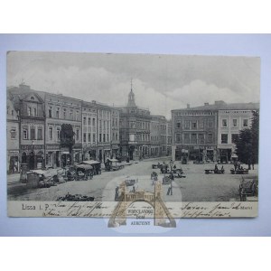 Leszno, Rynek, bazary ok. 1910