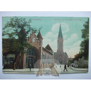 Bydgoszcz, hala targowa, kościół 1910