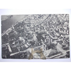 Toruń, panorama lotnicza z balonu ok. 1910