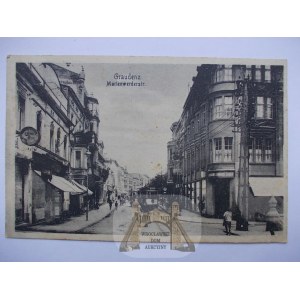 Grudziądz, Marienwerderstrasse, tramwaj 1918