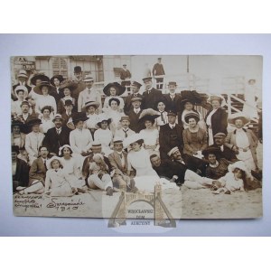Świnoujście, Swinemunde, turyści na plaży 1910
