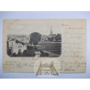 Świnoujście, Swinemunde, panoram z Waldschlochen 1899