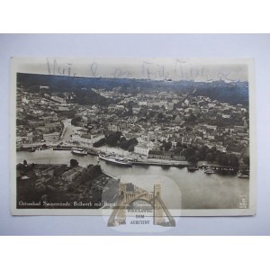 Świnoujście, Swinemunde, panorama lotnicza 1933