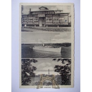 Świnoujście Chorzelin, Osternothafen, Ostsee Kurhotel Ruciczka, parowiec 1938