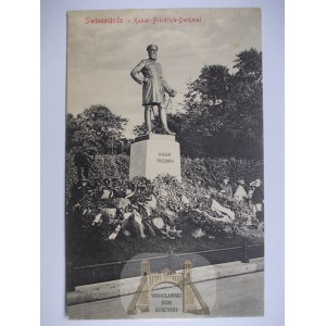 Świnoujście, Swinemunde, pomnik Kaiser Friedrich, uroczystość ok. 1910