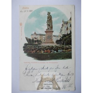 Szczecin, Stettin, pomnik Fryderyka wielkiego 1901