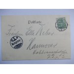 Kołobrzeg, Kolberg, molo, winieta - morskie motywy 1901