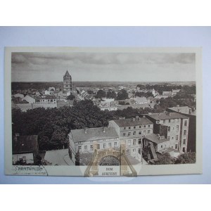 Choszczno, Arnswalde, panorama w sepii