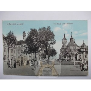 Sopot, Zoppot, Kurhaus und Warmbad ok. 1915