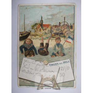 Hel, Hela, litografia, dzieci 1899