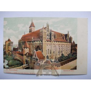 Malbork, Marienburg zamek, cała tłoczona tzw. wafel ok. 1900