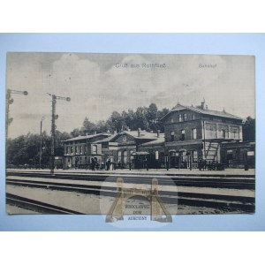 Czerwonka k. Olsztyn, dworzec kolejowy 1915