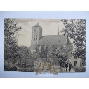 Braniewo, kościół, ogród botaniczny 1916