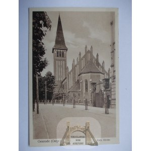 Ostróda, kościół katolicki ok. 1925
