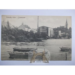 Ostróda, nad Drwęcą, łódki ok. 1915