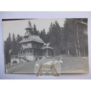 Tatry, Zakopane, Jaszczurówka, kaplica, zdjęciowa ok. 1930