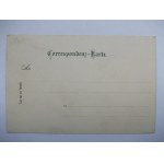 Cieszyn, Teschen, litografia 3 widoki ok. 1900