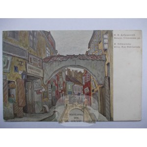 Wilno, ulica, malował M. Doboujinsky, ok. 1910