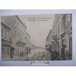 Złoczów, ulica Sobieskiego, mieszkańcy, sklepy 1917