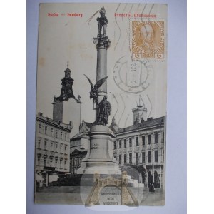 Lwów, Pomnik Adama Mickiewicza, ok. 1908